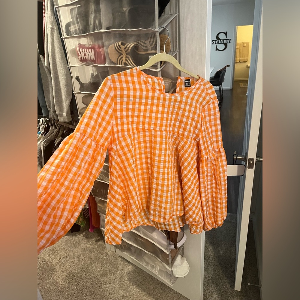 Orange blouse